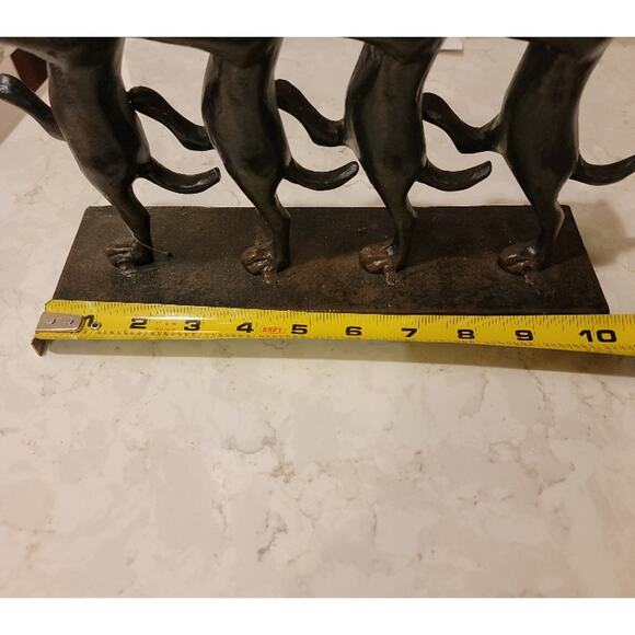 Toscano Dancing Cats Sculpture Cast Iron Kitty Whimsical Home Decor Brown - Picture 10 of 10